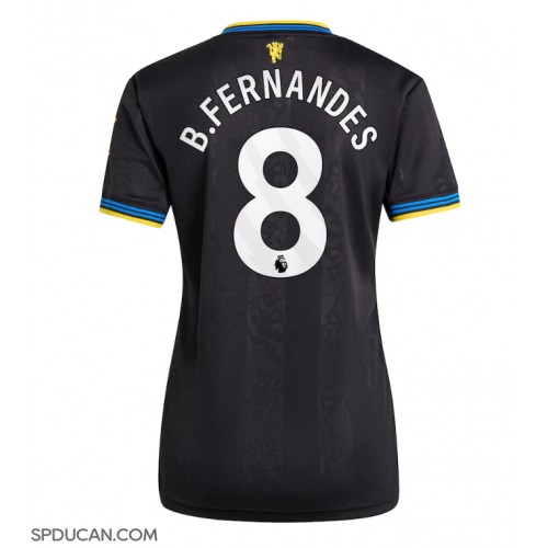 Zenski Nogometni Dres Manchester United Bruno Fernandes #8 Rezervni 2025-26 Kratak Rukav